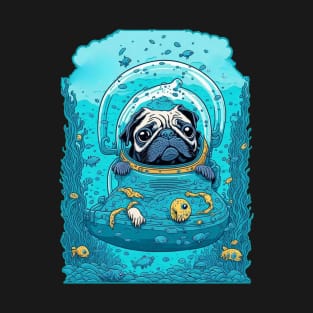 Pug in submarine T-Shirt