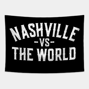 Represent Your Nashville Pride with our 'Nashville vs The World' Tapestry