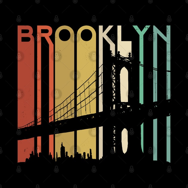 Brooklyn Bridge New York Retro Vintage Urban Architecure by Shirtsurf