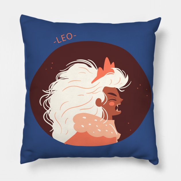 Zodiac Leo Pillow by Mako Design 