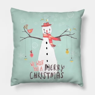 Christmas Snowman Pillow
