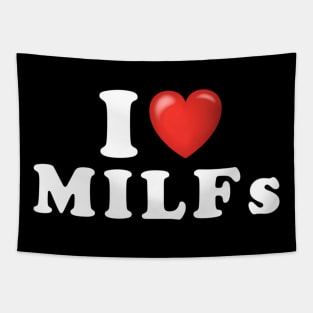 I Love Heart Milfs Day And Mature Womens Tapestry