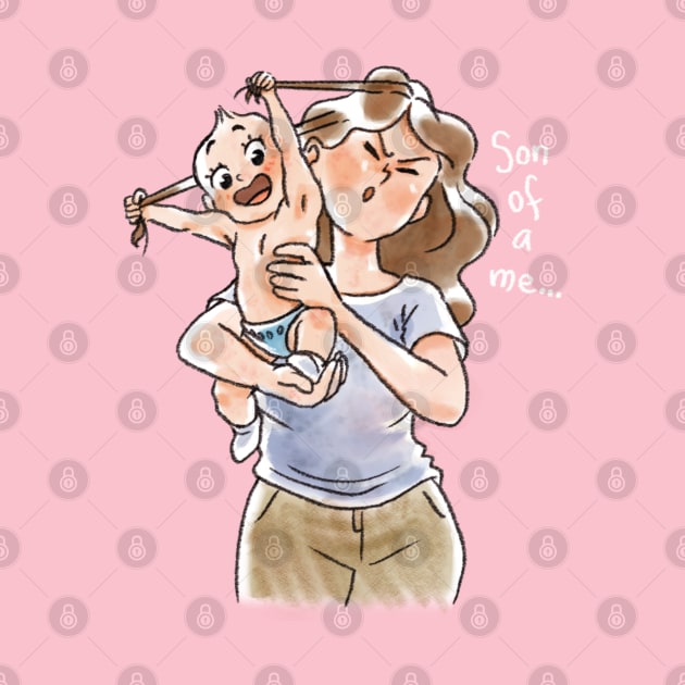 Motherhood (pink) by ginaromoart