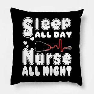 night shift nurse  funny nurse Pillow