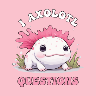 Funny And Cute I Axolotl Questions T-Shirt