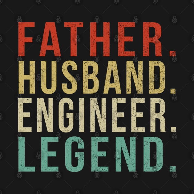 Engineer Dad Vintage/ Father. Husband. Engineer . Legend. by PGP