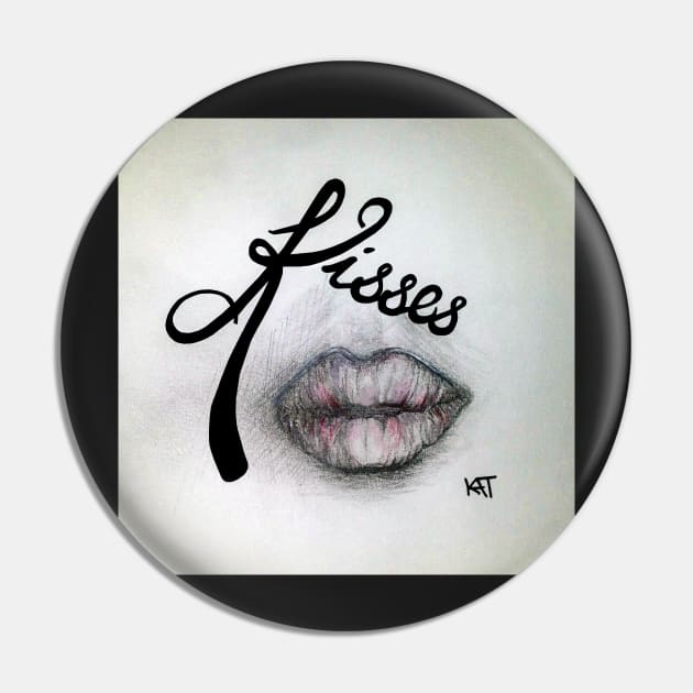 Kisses Pin by KatareyDesigns