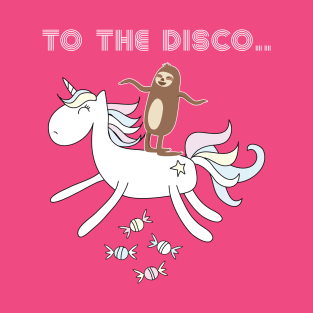 Unicorn Sloth Disco T-Shirt