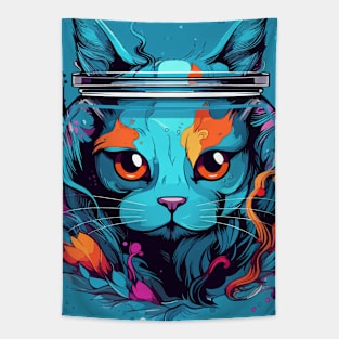 Cat bowl Tapestry