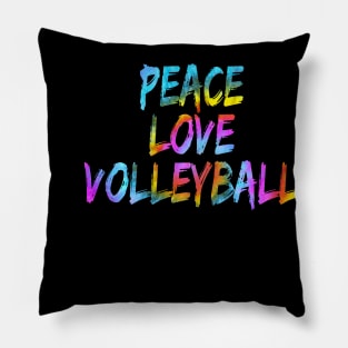 Beach volleyball peace sign motif Peace Love Volleyball Pillow