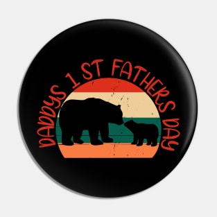 Daddy's 1st Father's Day T Shirt Pin