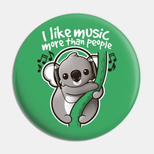 Koala likes music Pin