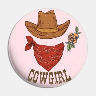 COWGIRL - HAT - SCARF Pin