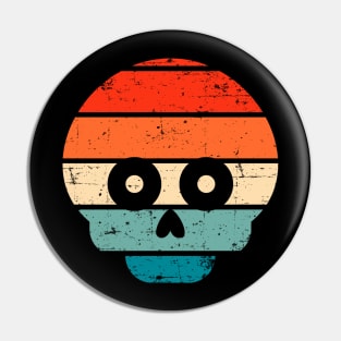 Halloween Skull Retro Pin
