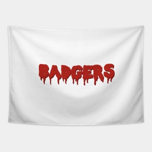 wisco badgers drip lettering Tapestry