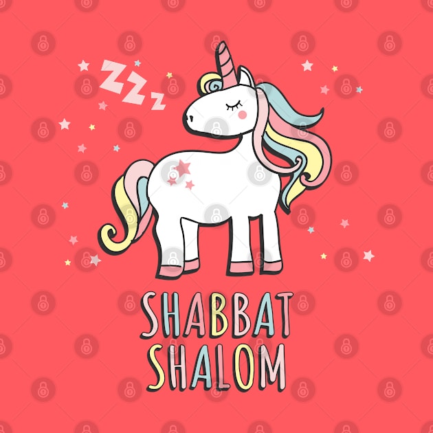 Shabbat Shalom Jewish Unicorn by Flippin' Sweet Gear