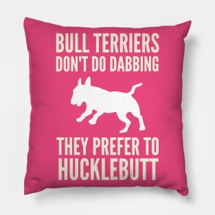 English Bull Terrier Hucklebutt Pillow