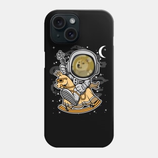 Astronaut Horse Dogecoin DOGE Coin To The Moon Crypto Token Cryptocurrency Blockchain Wallet Birthday Gift For Men Women Kids Phone Case