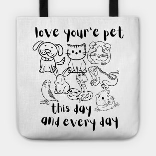 national love youre pet day Tote