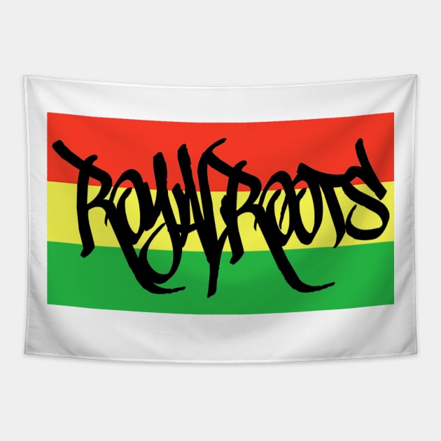 Royal Roots Rasta Tag Logo Tapestry by DJ RunDat