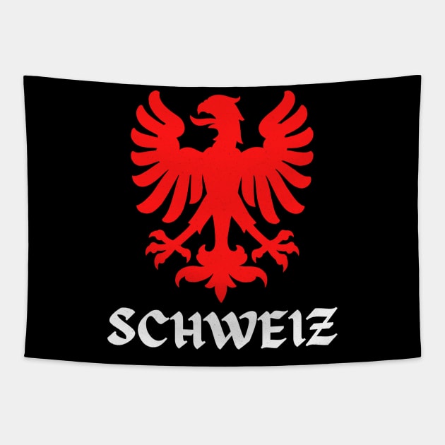 Switzerland Eagle Swiss Flag Pride Tapestry by Foxxy Merch