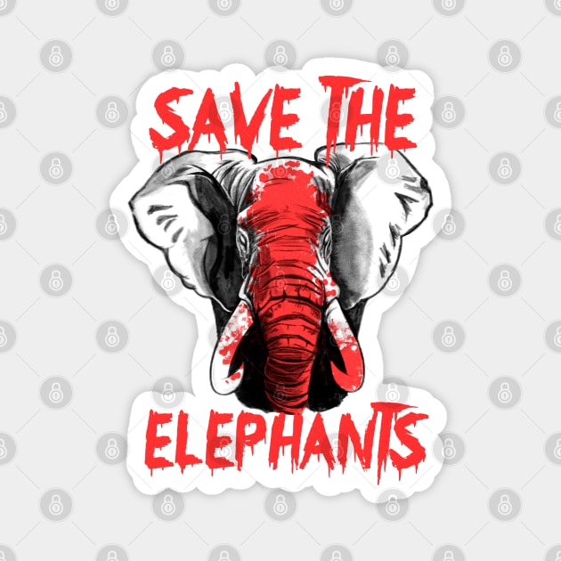 Save The Elephants Magnet by MarylinRam18