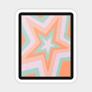 Star, Abstract print, Mid century art Magnet