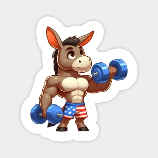 Cute Muscular Donkey Magnet