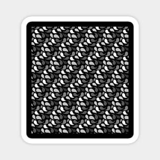 black and white tear drop pattern Magnet