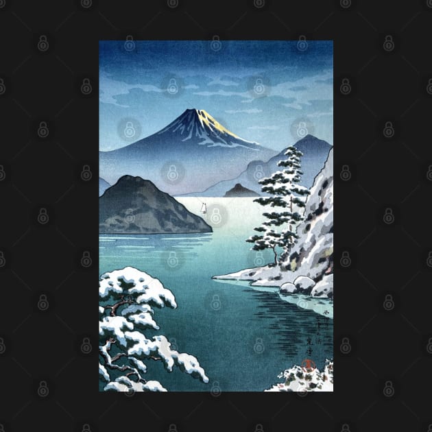 Fuji from Mitsuhama in Snow by Tsuchiya Koitsu by Takeda_Art