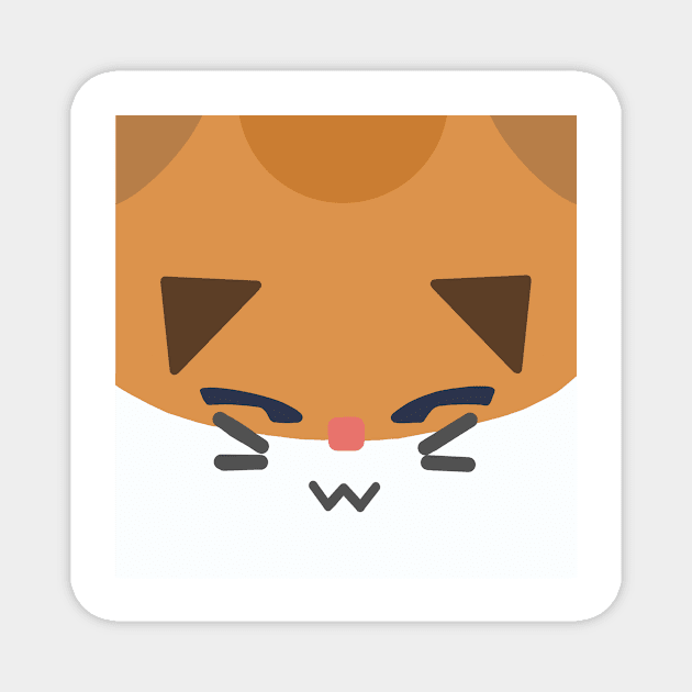 Kitty Face Magnet by Clarmeleon