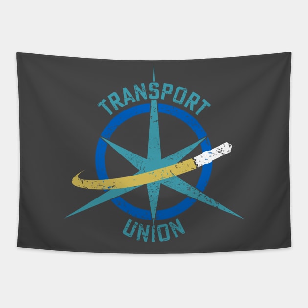 TRANSPORT UNION DISTRESSED VERSION Tapestry by KARMADESIGNER T-SHIRT SHOP