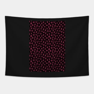 Black and Red Spot Dalmatian Pattern Tapestry