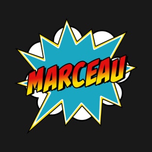 Boys Marceau Name Superhero Comic Book T-Shirt