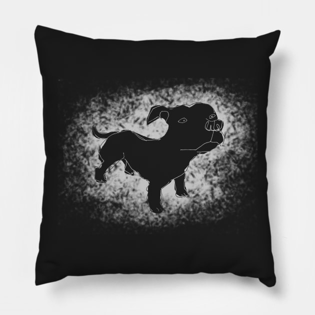 staffie Pillow by vectormutt