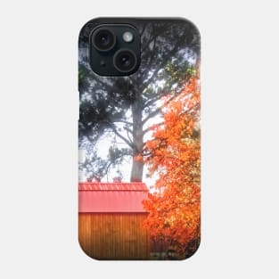 Red roof shed in Autumn Phone Case