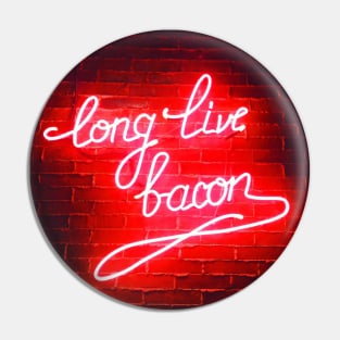 Neon bacon sign Pin