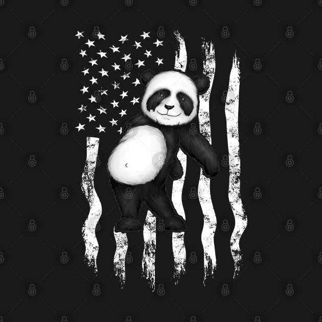 Flossing Panda Floss like a Boss American Flag Bear by SkizzenMonster