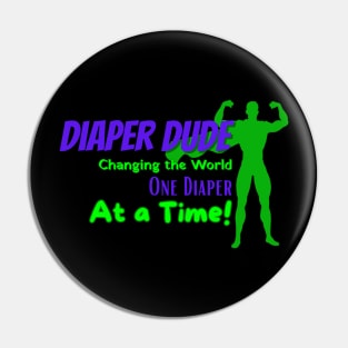 Diaper Dude New Daddy Diaper Duty Gift Pin