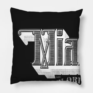 Vintage Miami, FL Pillow