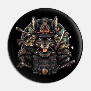 samurai dog Pin