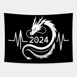 Chinese New Year 2024 Draconic Heartbeat 2024 Tapestry