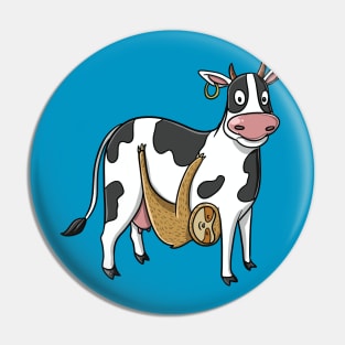 Cute Funny Dairy Cow Slow Sloth Pun Farmer Kids Gift Pin