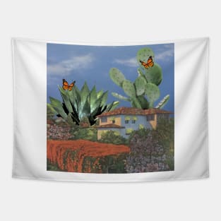 Garden Love - Surreal/Collage Art Tapestry