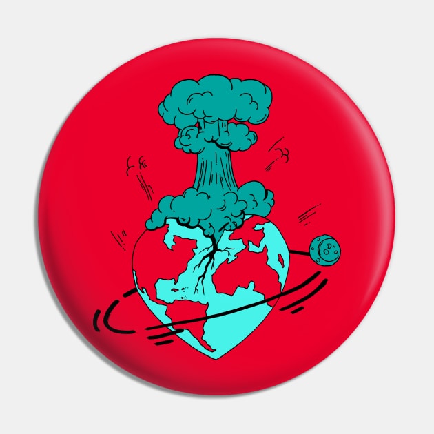 Turqred Atomic Heart Pin by kenallouis