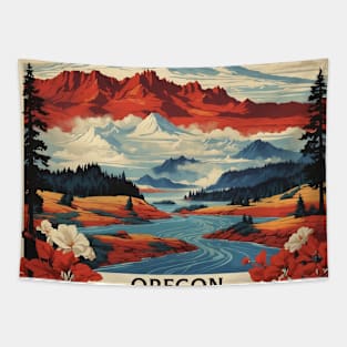 Oregon United States of America Tourism Vintage Tapestry