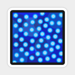 bright blue pop art pattern Magnet