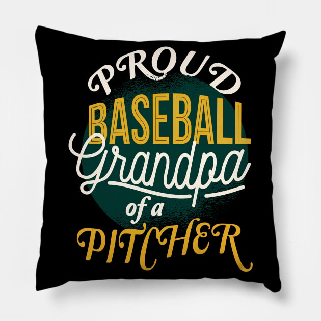 Proud Baseball Grandpa Pitcher Pillow by DesignSpirit