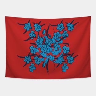 Blue pansies Tapestry