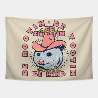 Rootin Tootin - Cowboy Advice | Poss Possum Opossum | Funny MEME Tapestry